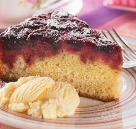 Gâteau renversé aux cerises de la Californie