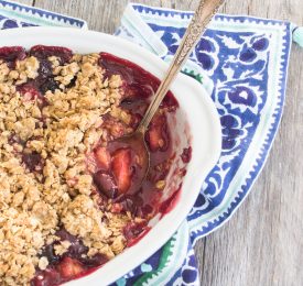 Croustade aux cerises de la Californie et aux agrumes de la Floride