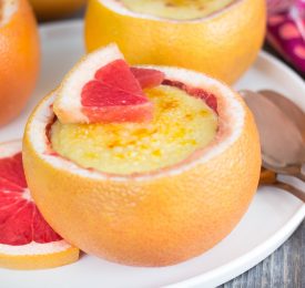 Crème brûlée au pamplemousse de la Floride